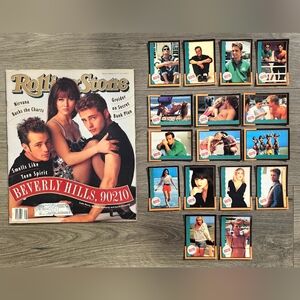 Rolling Stone Magazine BEVERLY HILLS 90210 Cover, Feb 20, 1992 / Plus (16) Cards